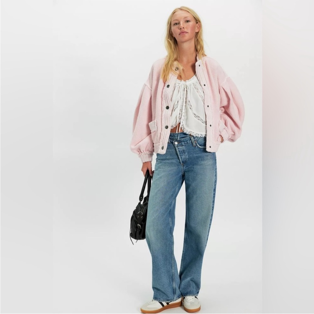 Free People Cute In This Cardi Primrose Pink - Picture 2 of 10